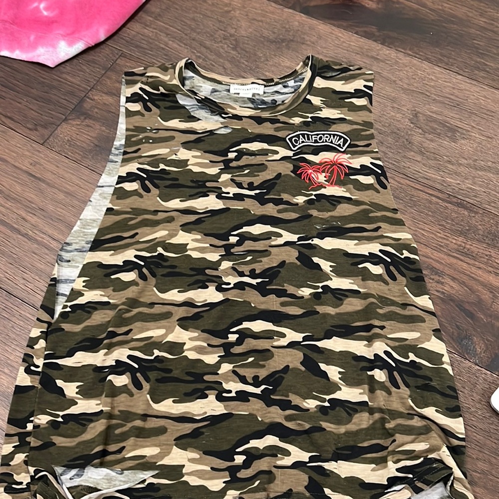 Distressed California muscle tank